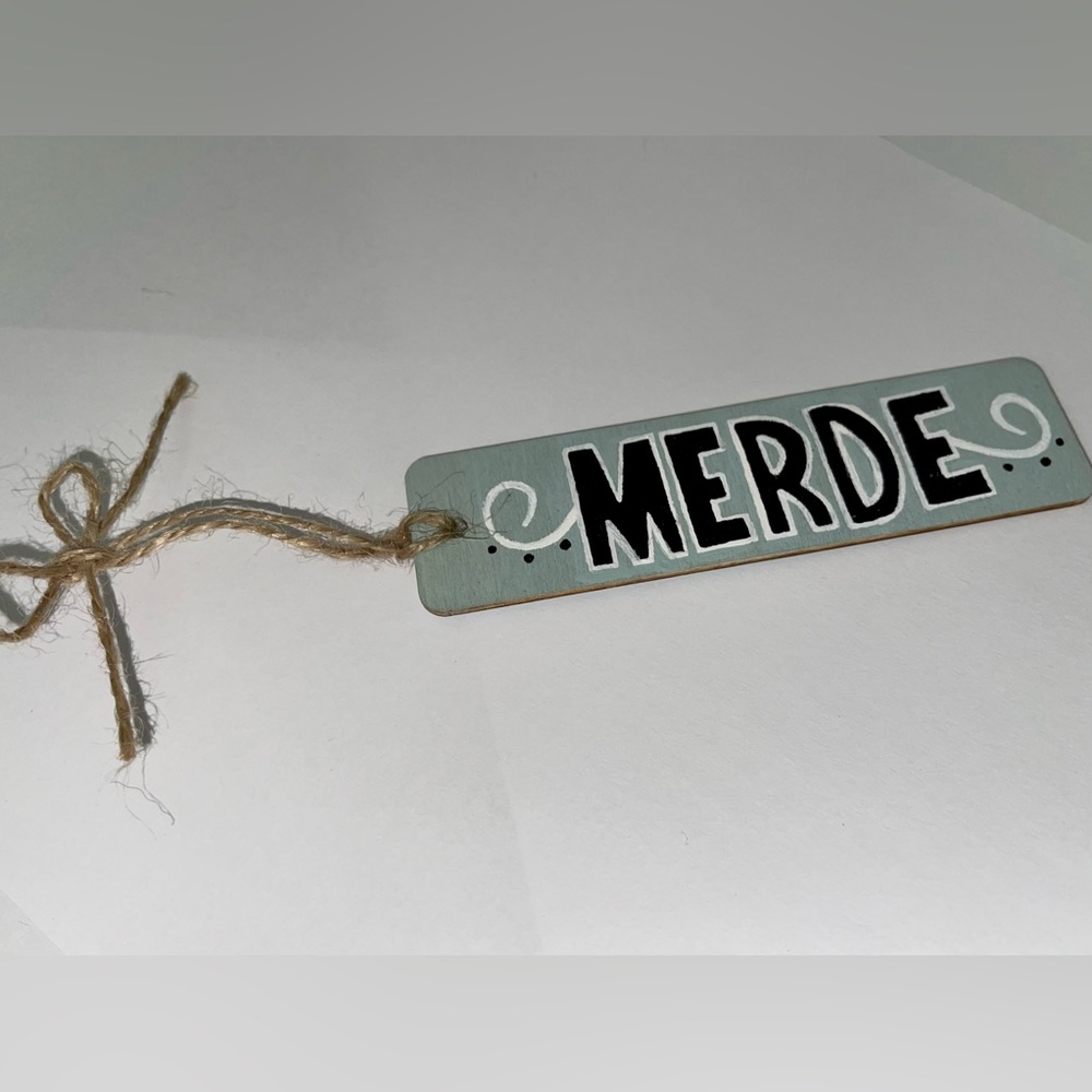Merde Hand Painted Bookmark